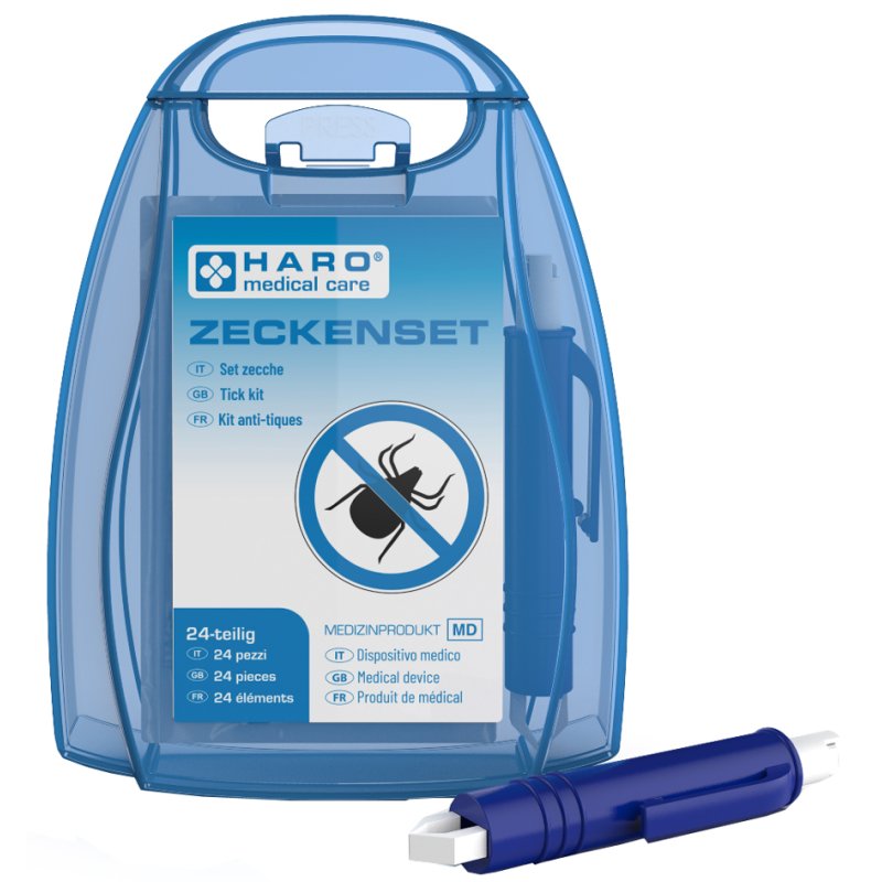 HARO set de suppression de dessin, 24 pièces, boîte de rangement bleue